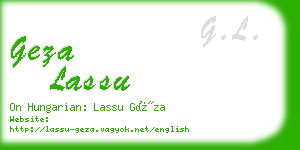 geza lassu business card